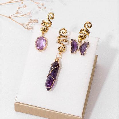 Buycenter Dreadlocks Headdress Set - Colorful Stone Bead Accessories - Buy Center