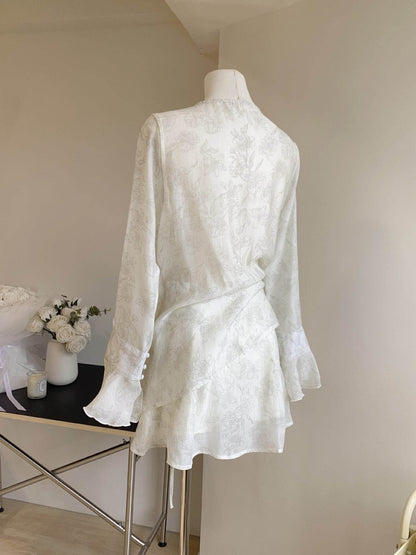 Buycenter Women's Tencel Shirt Suit - Long Sleeve Chinese Style Jumpsuit - Buy Center