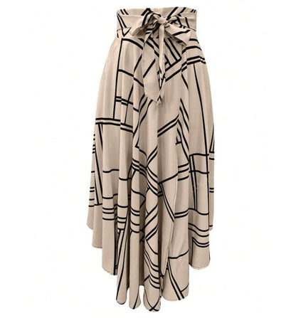 Buycenter Women's Solid Color Slit Skirt - Casual Lace Zipper Design - Buy Center