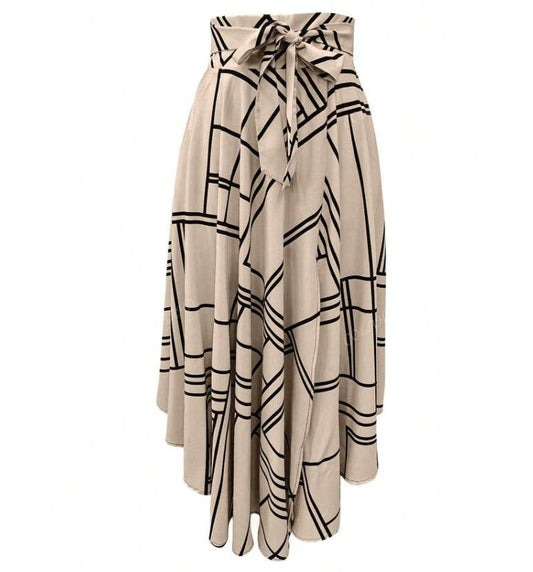 Buycenter Women's Solid Color Slit Skirt - Casual Lace Zipper Design - Buy Center