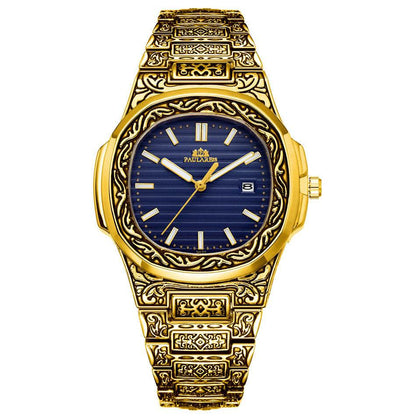 Carved Quartz Parrot Calendar Watch - Glow-in-the-Dark Waterproof Style - Buy Center