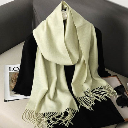 Solid Color Cashmere-like Scarf for Women - Warm, Quick-Drying Shawl - Buy Center