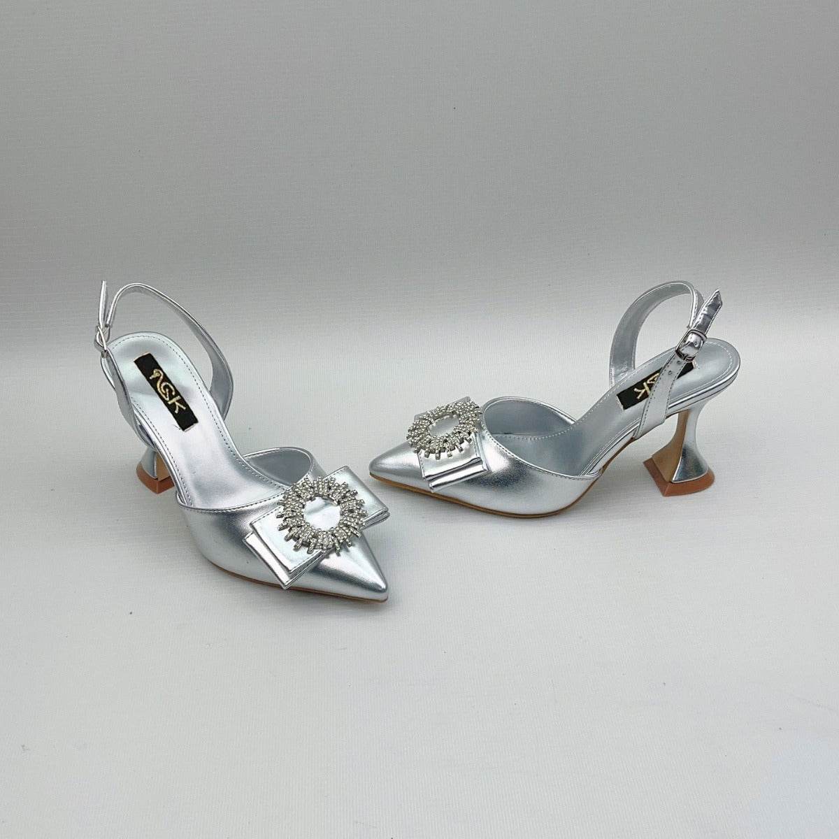 Elegant Pointed Toe High Heel Sandals - Rhinestone Stiletto Pumps - Buy Center