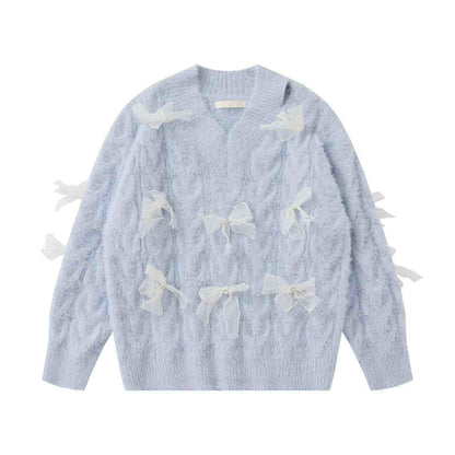 Buycenter Red Bow Design Sweater - Stylish Pullover for Every Occasion - Buy Center