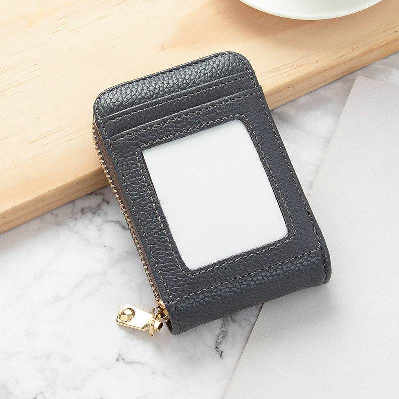 Women's Anti-Degaussing Mini Card Holder - Stylish PU Leather Wallet - Buy Center
