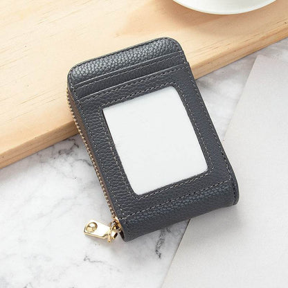 Women's Anti-Degaussing Mini Card Holder - Stylish PU Leather Wallet - Buy Center