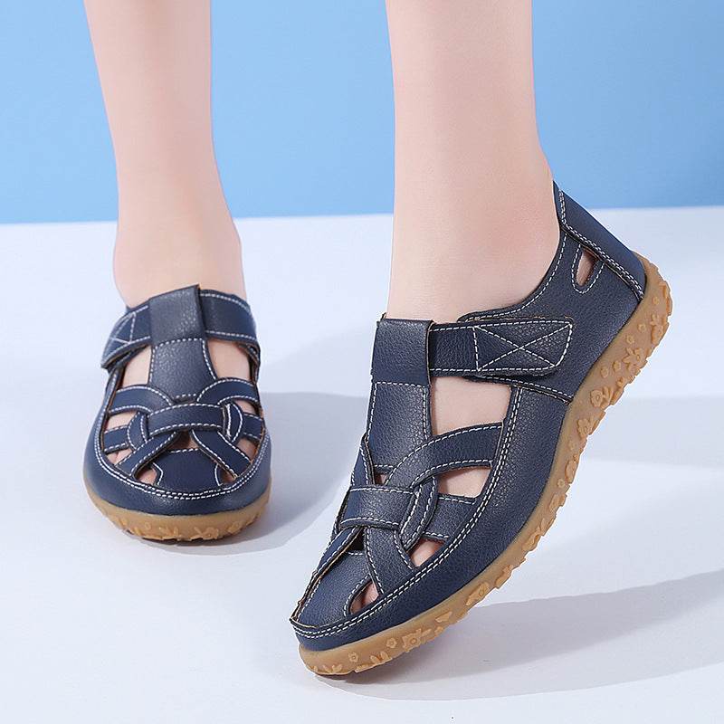 Beach Hollowed Flat Sandals - Stylish Comfort for Casual Summer Wear - Buy Center