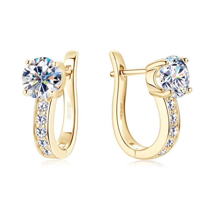 Simple High-Grade Moissanite Earrings - Elegant Jewelry for Women - Buy Center