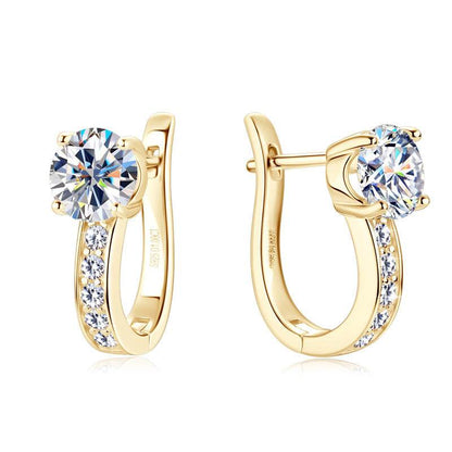Simple High-Grade Moissanite Earrings - Elegant Jewelry for Women - Buy Center