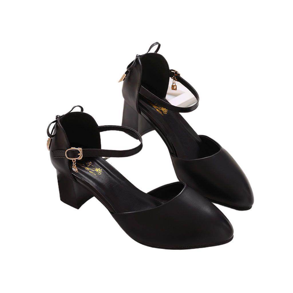 Buycenter Women's Closed Toe High Heels - Stylish Chunky Heel Pumps - Buy Center