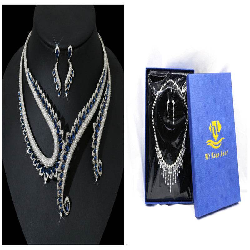 Buy Center Zircon Necklace and Earring Set - Elegant Fashion Jewelry - Buy Center