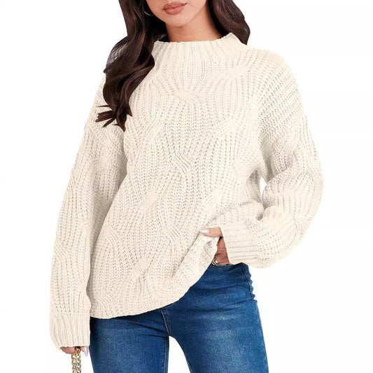 Buycenter Drop Shoulder Pullover Sweater - Striped, Loose Fit for Women - Buy Center