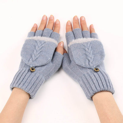 Women's Touchscreen-Friendly Wool Fingerless Gloves - Chic & Warm Winter Style - Buy Center