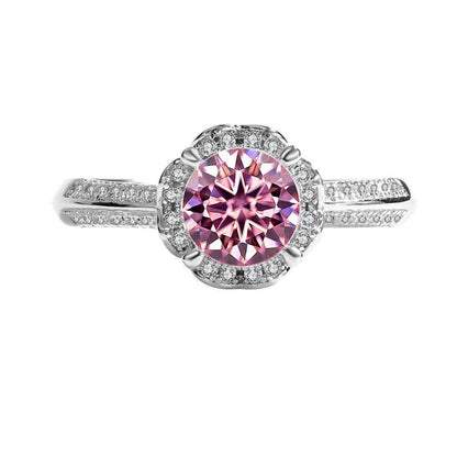 Buy Center Sterling Silver Moissanite Bridal Bouquet Ring - Adjustable Size - Buy Center