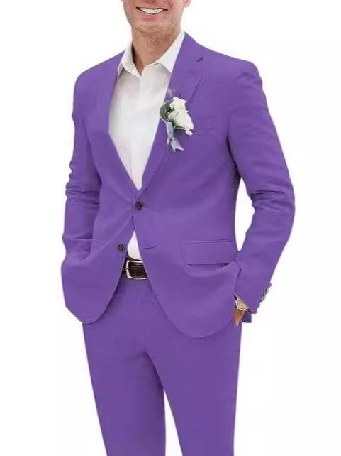 Buycenter Casual Men's Linen Suit - Fashion Slim Fit for All Occasions - Buy Center