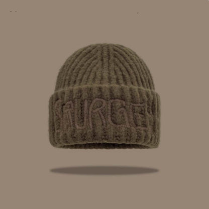 Korean Fashion Wool Hat - Trendy Lettered Design for Winter Style - Buy Center