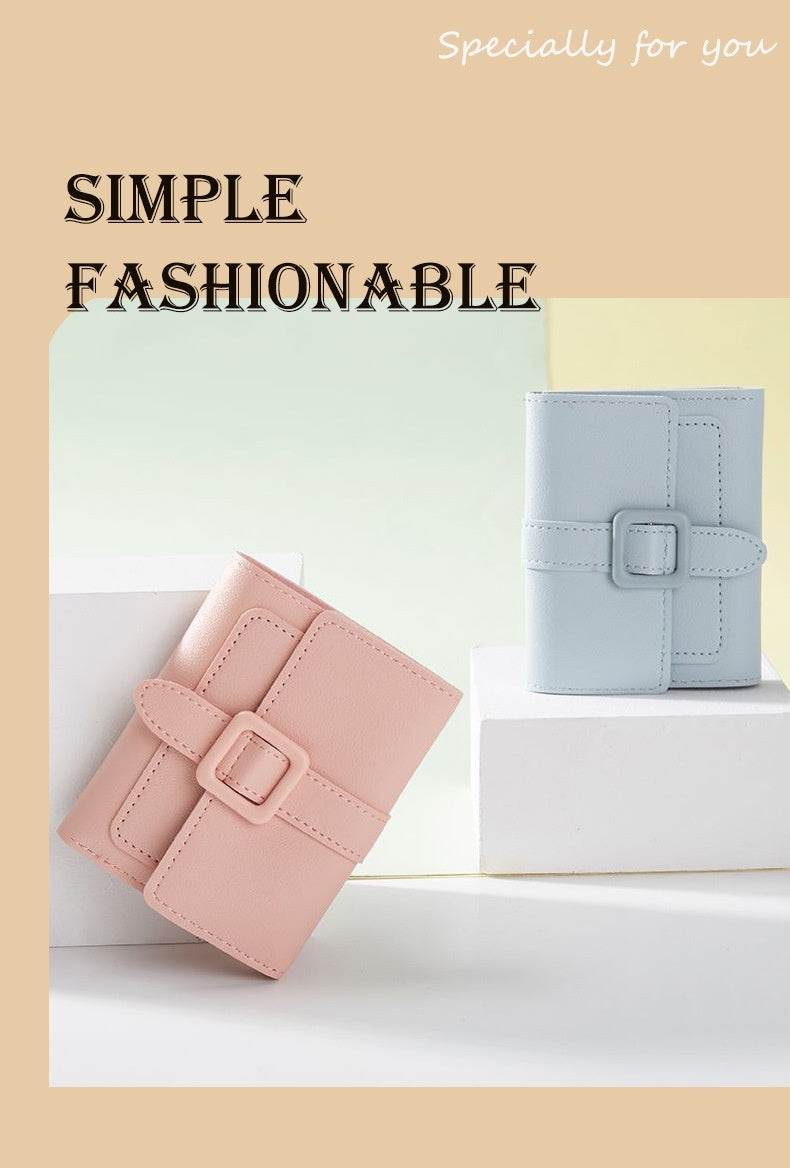 Short Solid Color Women’s Wallet - Lightweight, Waterproof Card Holder - Buy Center