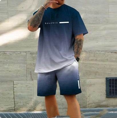 Casual Sports Short Sleeve Set for Men - Lightweight & Breathable Summer Comfort - Buy Center