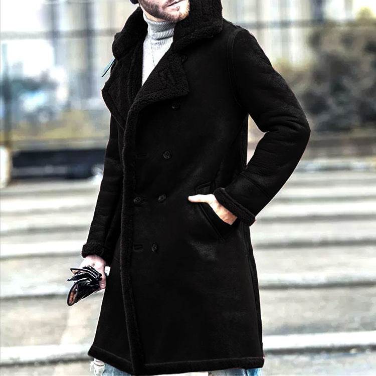 Men's Padded Fur Coat Jacket - Stylish Trench in Black & Brown 2025 - Buy Center