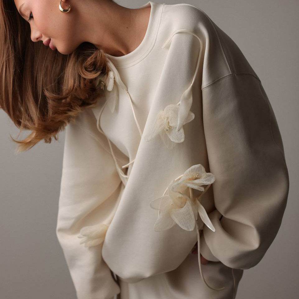 Sweet and Spicy Flower 3D Sweater - Stylish Loose Fit for Women - Buy Center