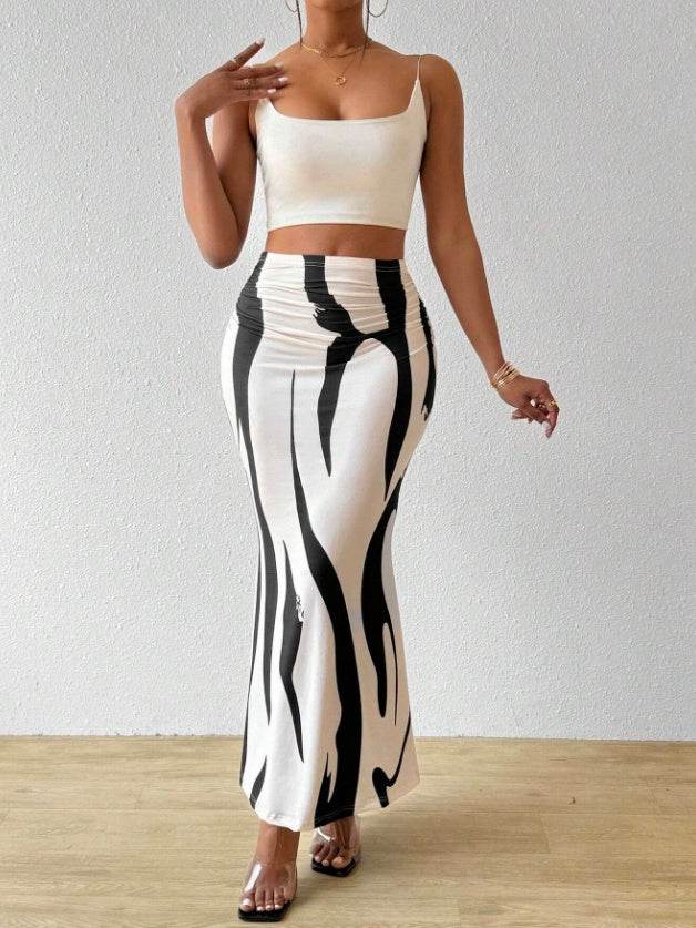 Buycenter Women's Casual Pleated Skirt - Stylish Mermaid Design, Multiple Sizes - Buy Center