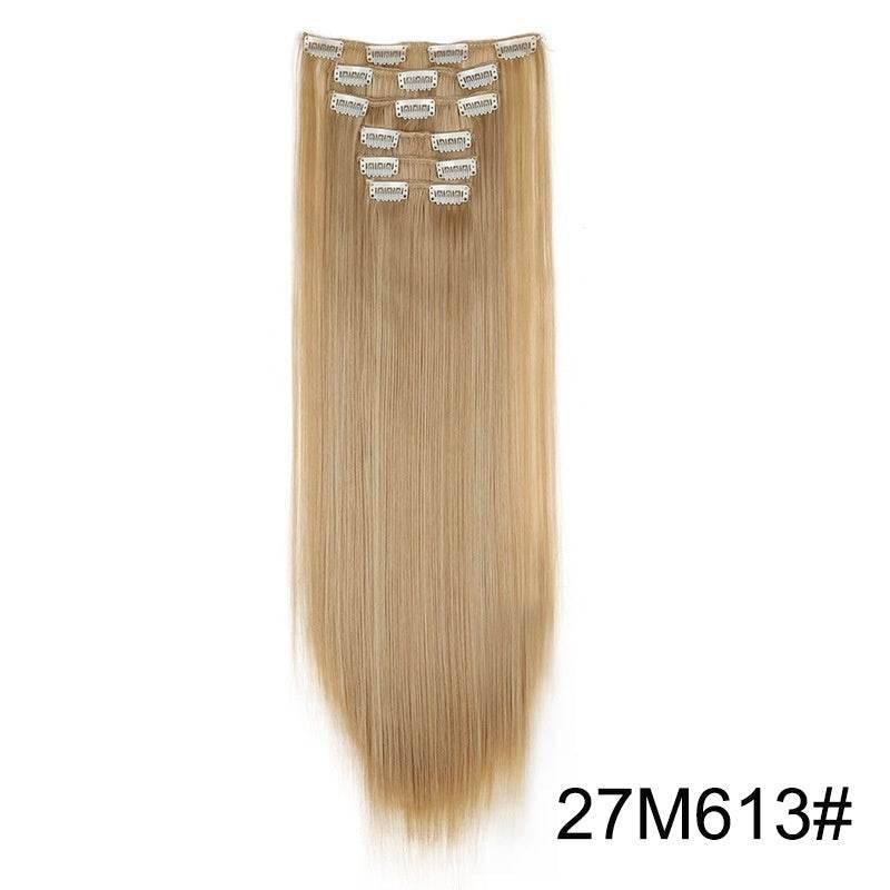 Durable Long Straight Wig Extensions Set - 6-Piece Human Hair Collection - Buy Center