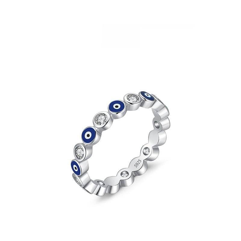 Minority Blue Eye Zircon Ring - Elegant S925 Sterling Silver Jewelry - Buy Center