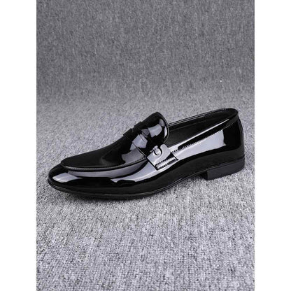 Glossy Slip-On Leather Formal Shoes - Stylish & Breathable Casual Footwear - Buy Center