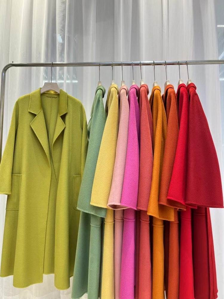 Buycenter Women's Long Reversible Cashmere Coat - Stylish & Comfortable - Buy Center