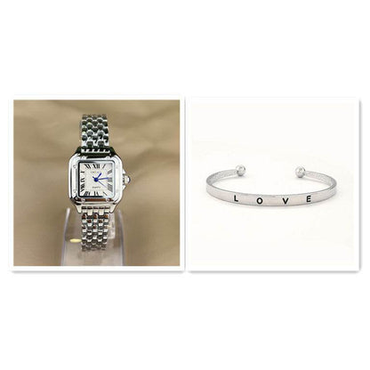 Elegant Steel Strip Roman Scale Watch - Women's Premium European Design - Buy Center