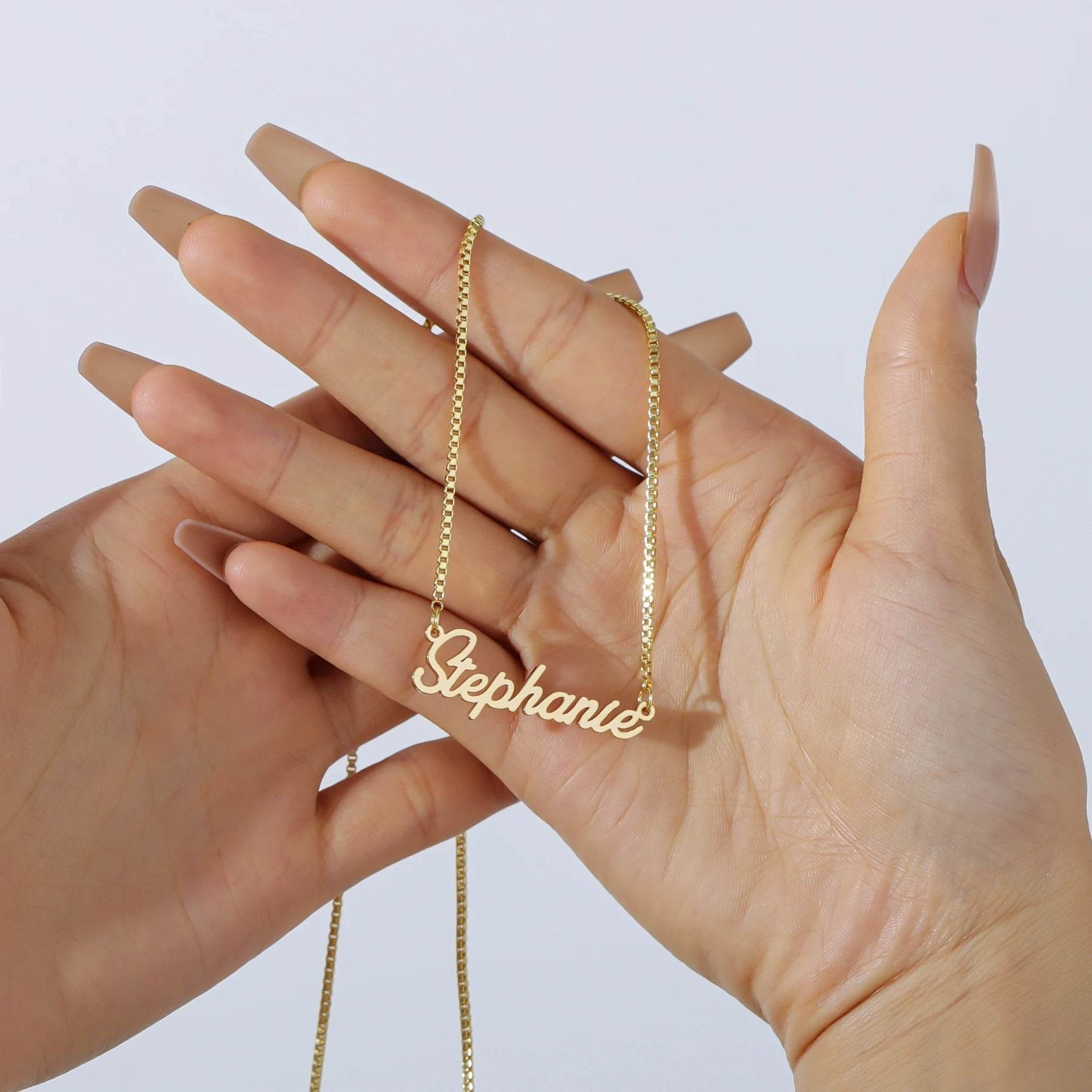 Personalized Name Necklace - Custom Stainless Steel Jewelry in Gold/Silver/Rose Gold - Buy Center