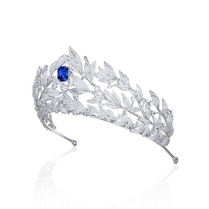 Sapphire Crown Copper Headdress - AAA Zircon Bridal Jewelry Set 2025 - Buy Center