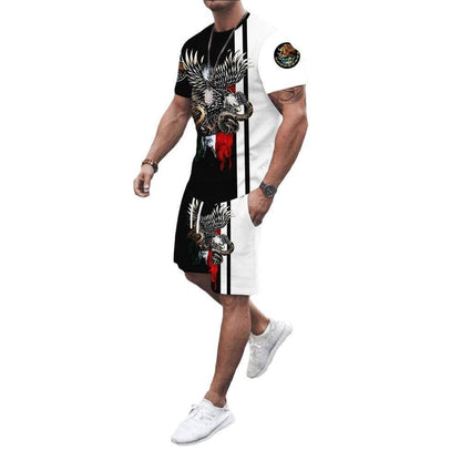 3D Digital Thermal Transfer Men's T-Shirt Suit - Stylish Casual & Sports Fit - Buy Center