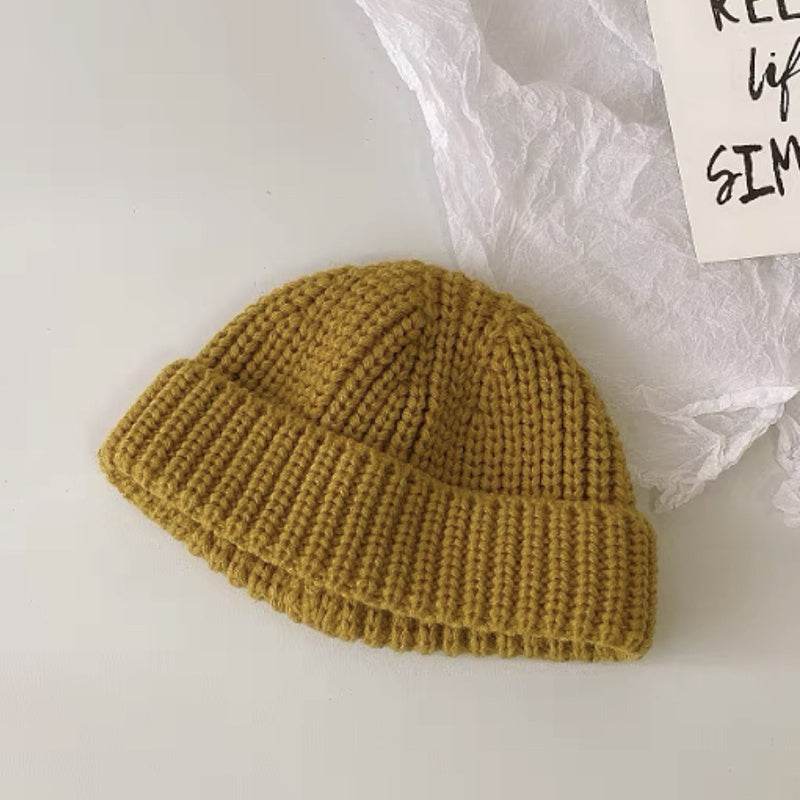 Korean Style Children's Wool Knit Hat - Cute Slipover for Ages 1-7 - Buy Center