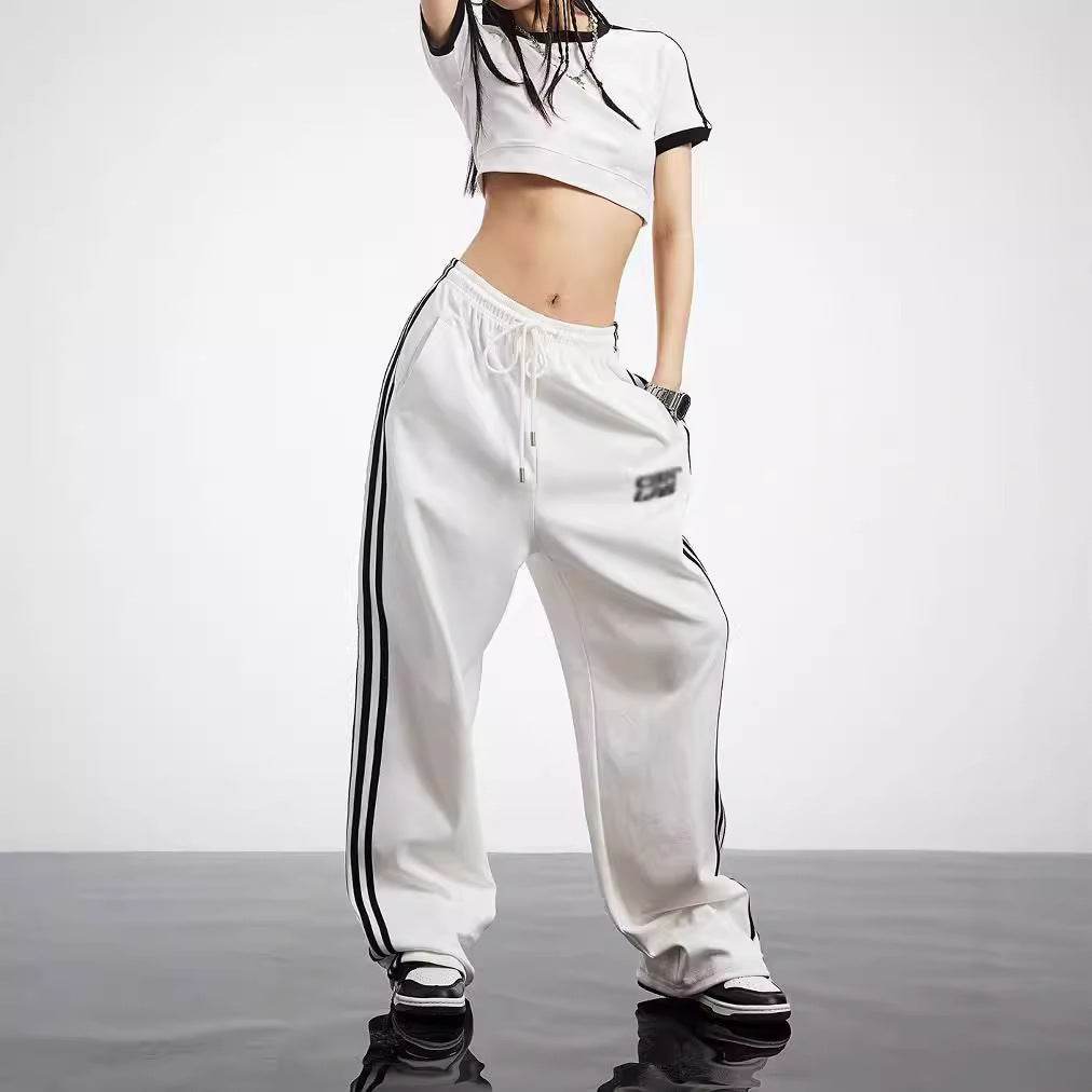 Jenny Jazz Autumn Wide Leg Pants - Mid Waist, Trendy Comfortable Fit - Buy Center