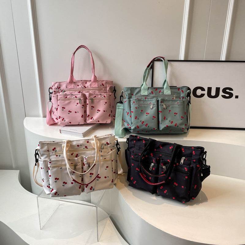 Stylish Printed Cherry Women's Messenger Bag - Fashionable Daily Use - Buy Center