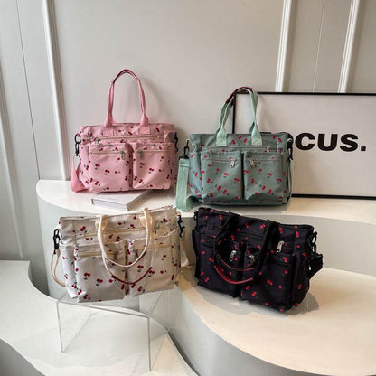 Stylish Printed Cherry Women's Messenger Bag - Fashionable Daily Use - Buy Center