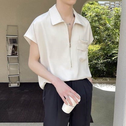 Casual Sleeveless Striped Shirt for Summer - Trendy Korean Style Top - Buy Center