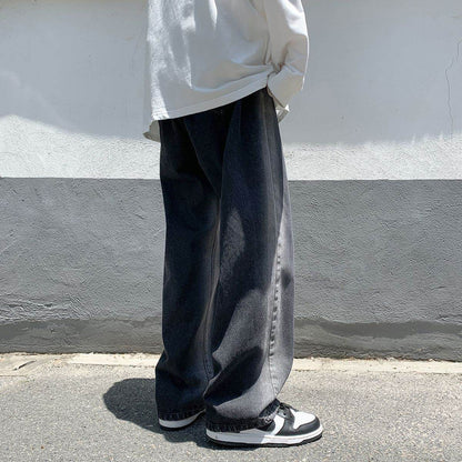 High-End Slimming Straight Jeans for Men - Premium Style in Blue & Black - Buy Center