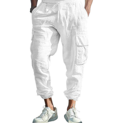 Buycenter Multi-Pocket Loose Cargo Pants for Men - Casual Cotton Style - Buy Center
