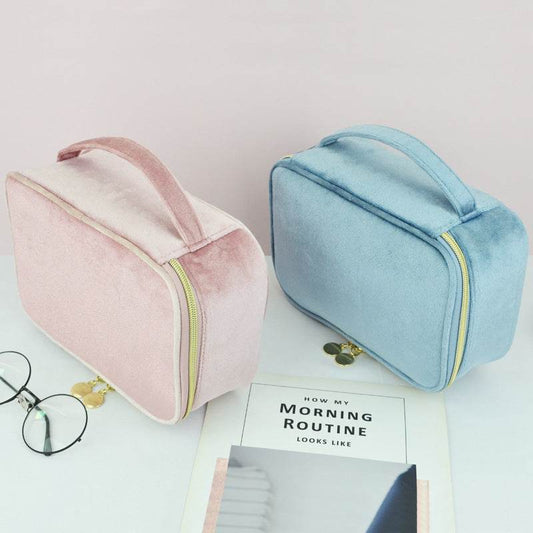 Stylish Velvet Cosmetic Bag - Multi-functional & Portable Fashion Accessory - Buy Center