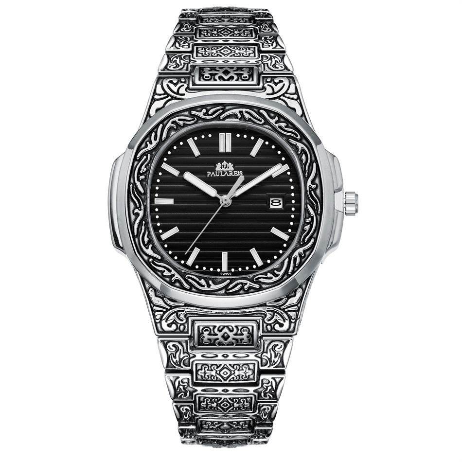 Carved Quartz Parrot Calendar Watch - Glow-in-the-Dark Waterproof Style - Buy Center