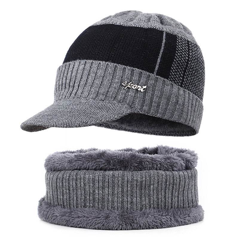 Plus Velvet Bib Hat for Men - Stylish Beret for Autumn & Winter Looks - Buy Center