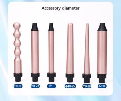 Multi-functional Modeling Hair Curler - 6 in 1, Adjustable Temperature Design - Buy Center