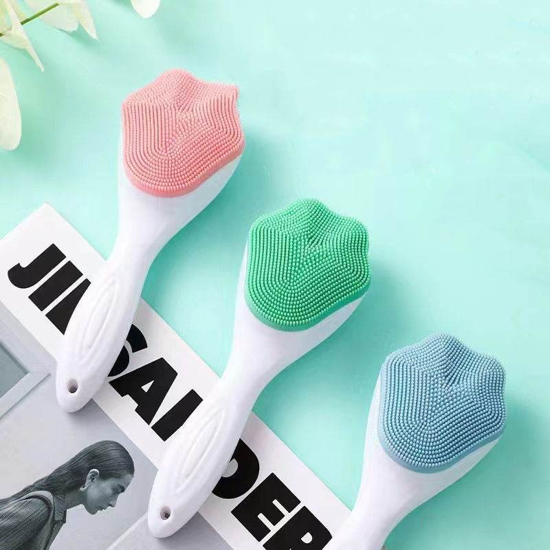 Handheld Silicone Face Scrubber - Gentle Exfoliator for Sensitive Skin - Buy Center