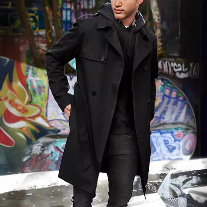 Men's Double-Breasted Long-Sleeved Coat - Stylish Parka in 4 Colors - Buy Center