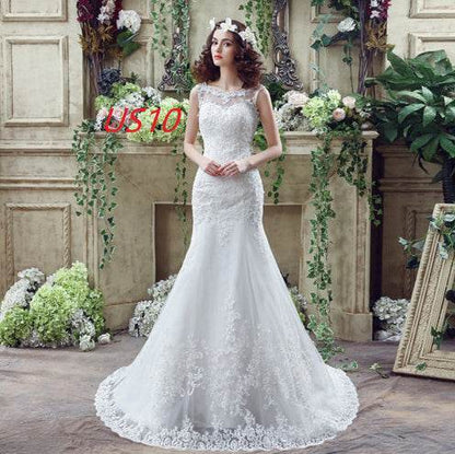 Buycenter Lace Mermaid Wedding Dress - Sexy Trailing Design for Brides - Buy Center