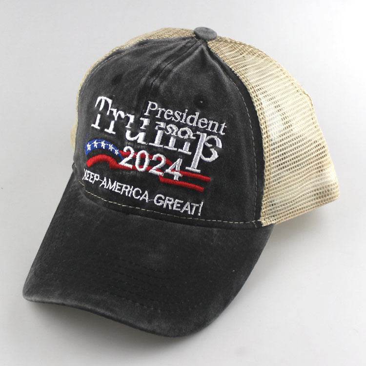 2024 American Election Baseball Cap - Washed Cotton Truck Driver Hat - Buy Center