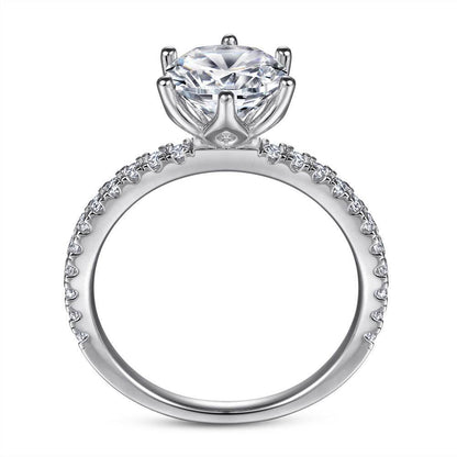 Women's S925 Sterling Silver Ring - Modern Geometric Design with Zircon - Buy Center