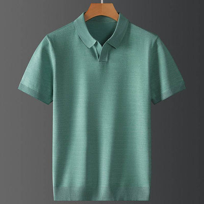 Trendy Men's Polo Shirt - Mercerized Cotton, Short Sleeve for Fall/Winter - Buy Center
